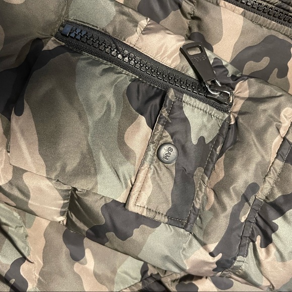 SAM Camo Puffer Jacket with Removeable Real Fur Trim - Picture 4 of 7